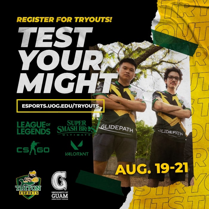 Register For Tryouts! Test Your Might - Aug.19-21